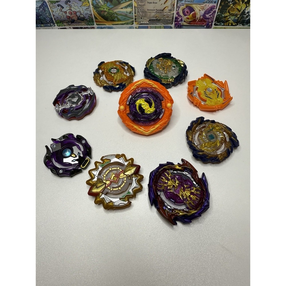 Beyblade Burst Lot of 9‎ Tops Mixed Assorted Takara Tomy Hasbro Parts